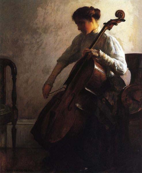 Joseph Decamp The Cellist Sweden oil painting art